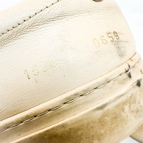 Common Projects Men\'s Achilles Leather Cream Low Top Sneaker Size 11.5